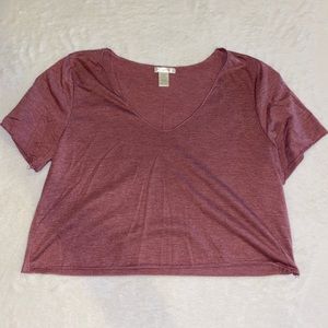 Mauve cropped tee